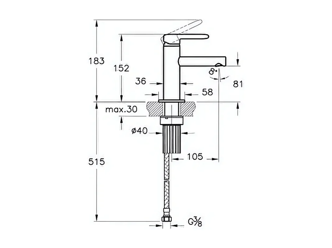 Mitigeur lavabo VITRA Sento Kids jaune et vert