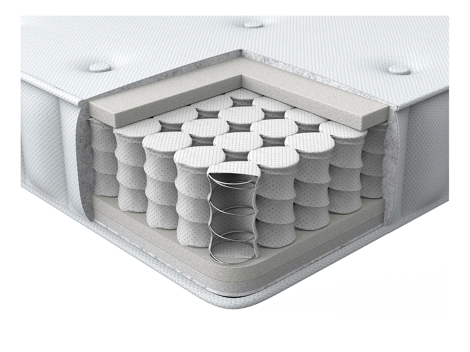 Matelas à ressorts ensachés DUO H3/4 Ferme H2/3 Moyen 80 x 200 cm