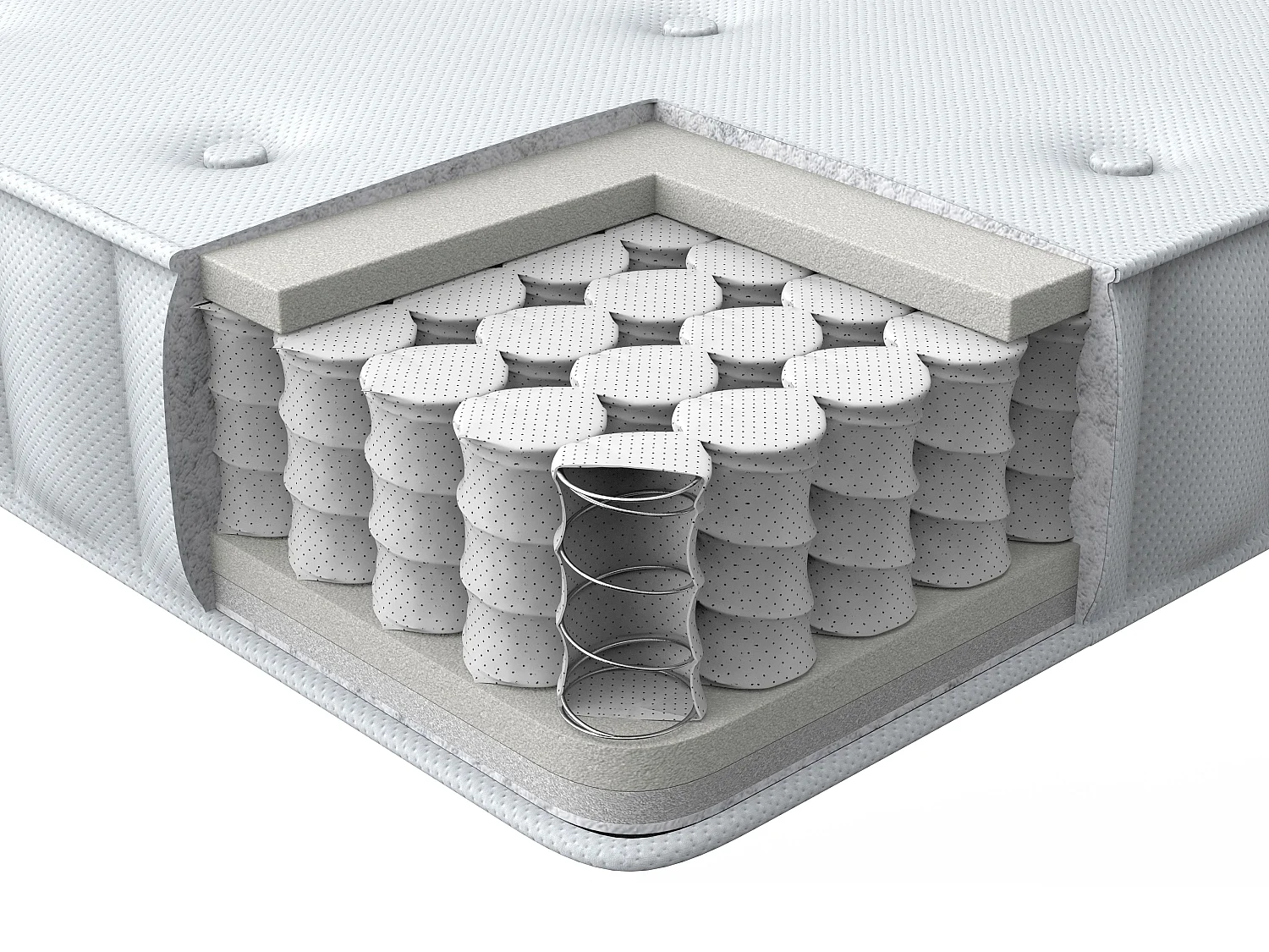 Pocketveringmatras tweezijdig 80 x 200 cm medium/hard DUO