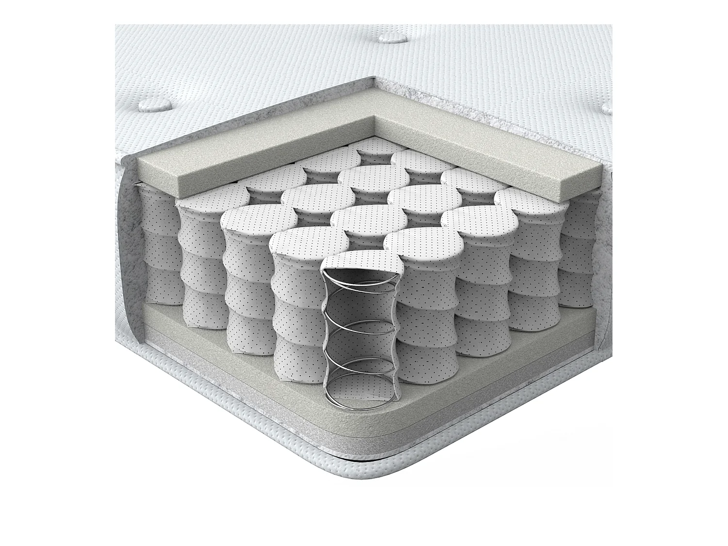 Matelas à ressorts ensachés DUO H3/4 Ferme H2/3 Moyen 160 x 200 cm