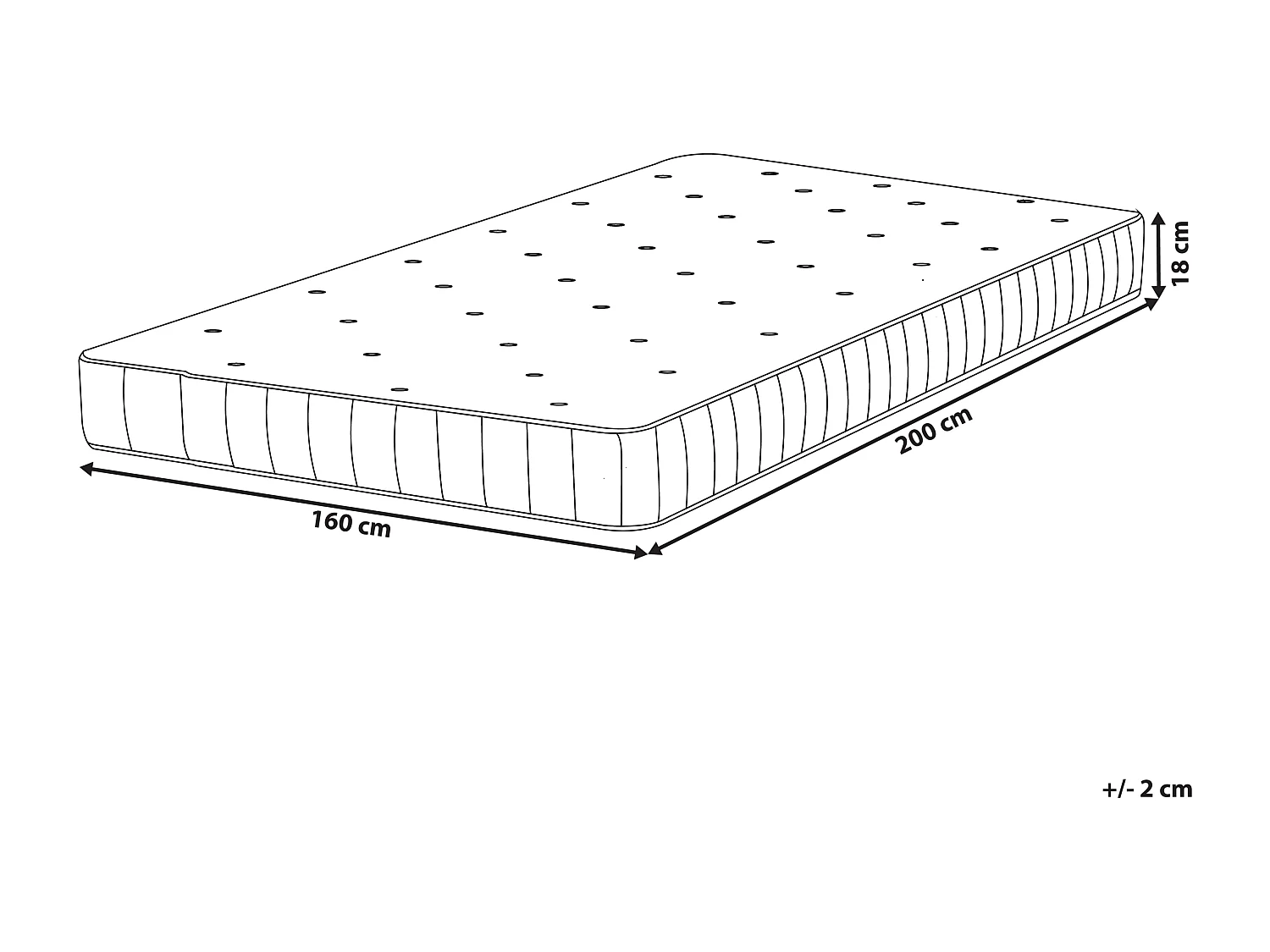 Pocketvering matras DUO Gemiddeld hard/Hard 160 x 200 cm