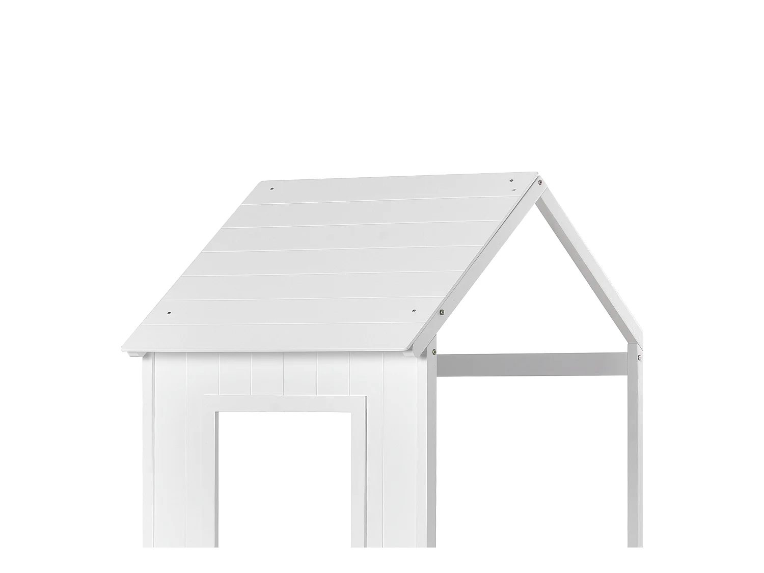 Lit superposé enfant 90x200 cm blanc, lit enfant en bois, sommier à lattes, sans matelas