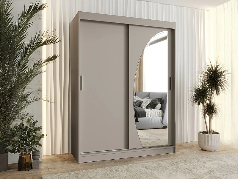 Armoire Hartford 503, Cachemire, 200x150x62cm, Portes d'armoire: Coulissantes