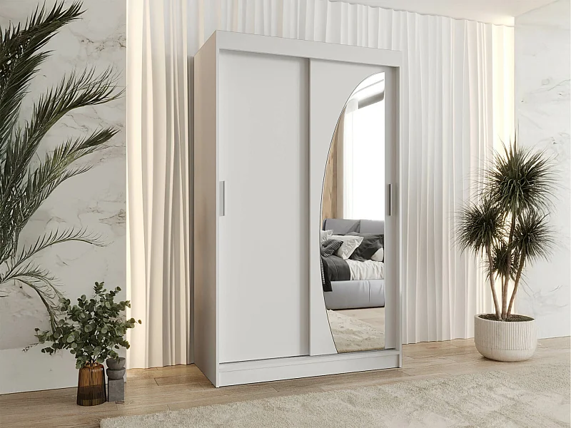 Armario Hartford 501, Blanco, 200x120x62cm, Puertas de armario: Correderas