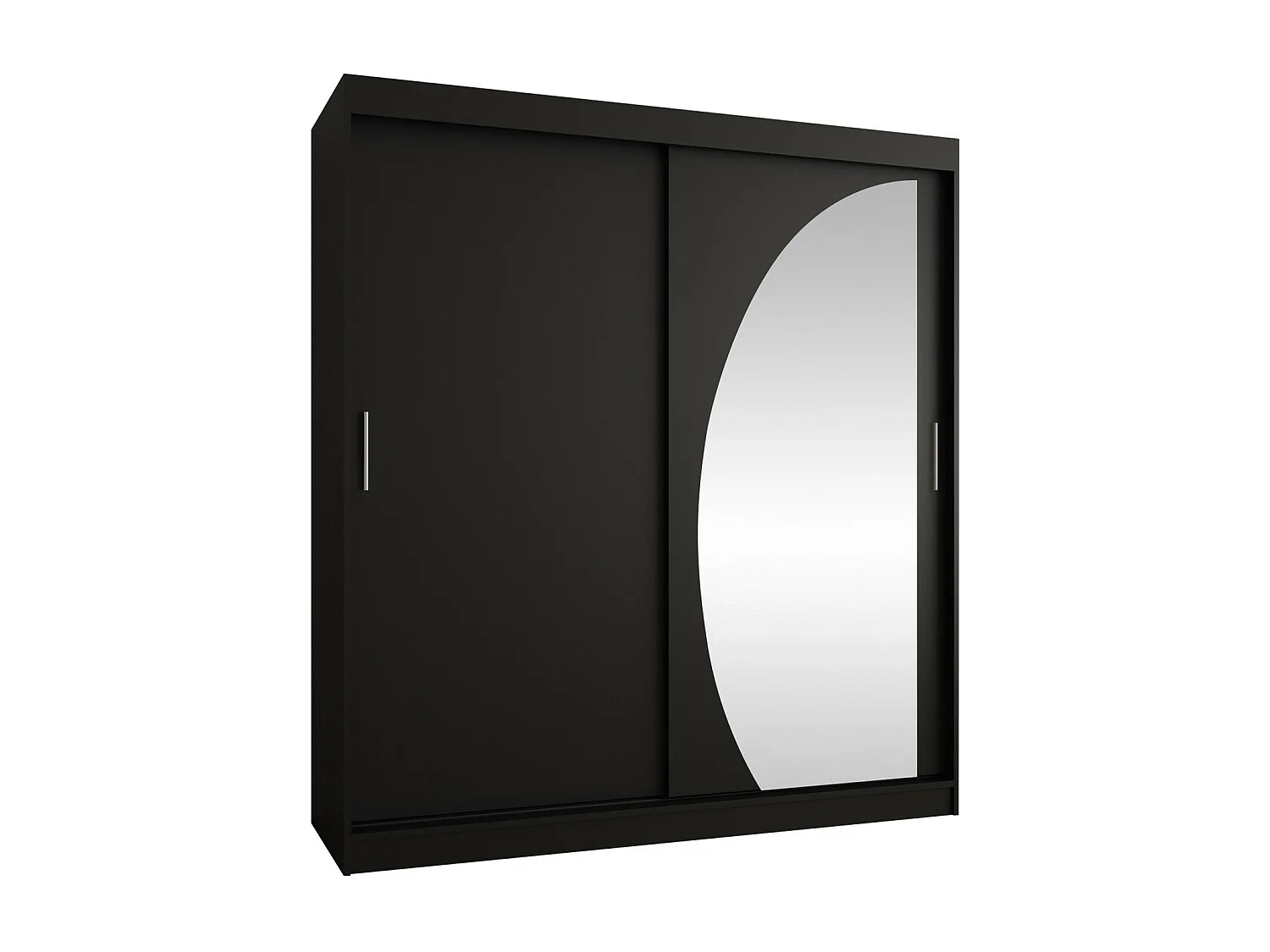 Armario Hartford 506, Negro, 200x180x62cm, Puertas de armario: Correderas