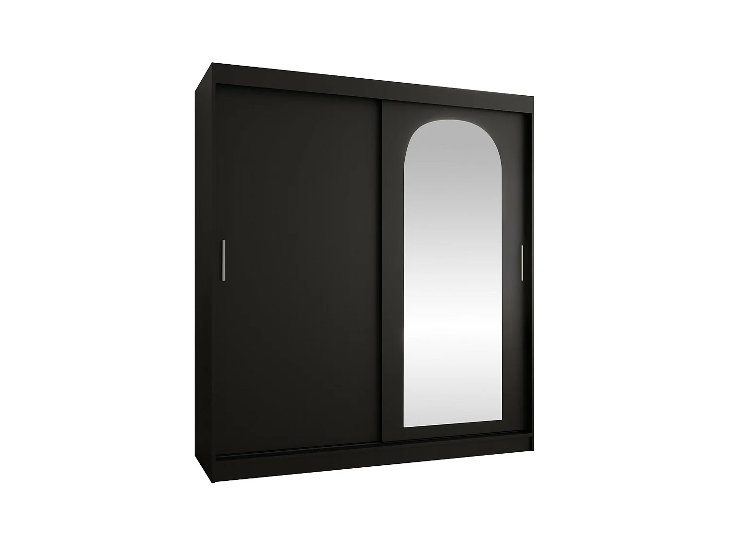 Armario Hartford 500, Negro, 200x180x62cm, Puertas de armario: Correderas