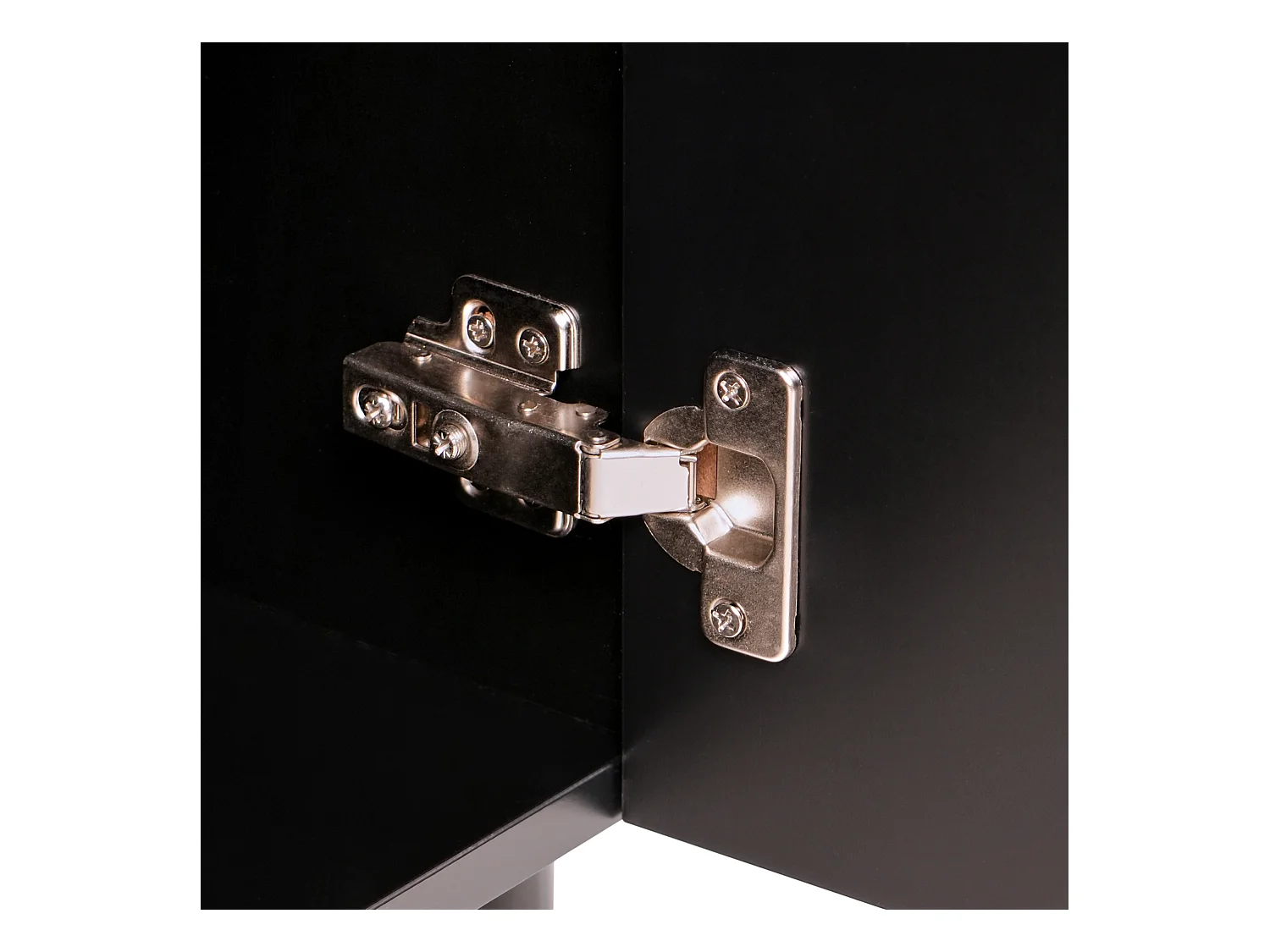 Sideboard mit 3 Türen BLYTHE Naturfarbene Esche Schwarz