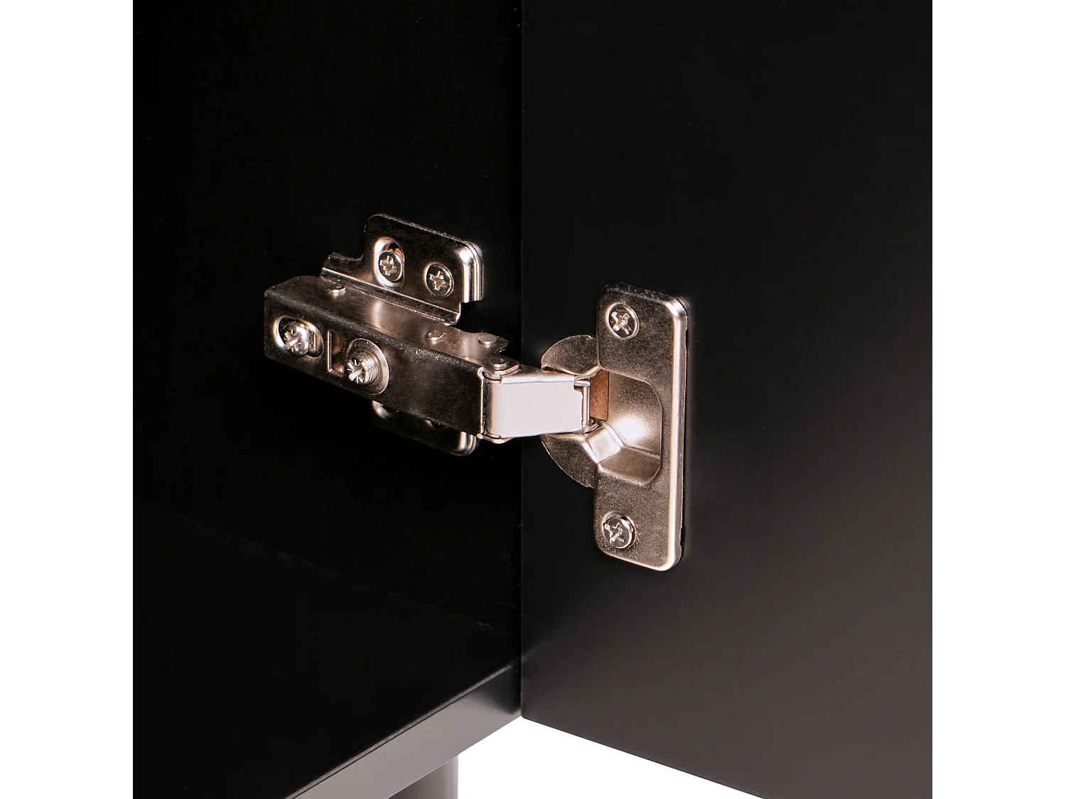 Commode 3 portes BLYTHE Frêne naturel Noir