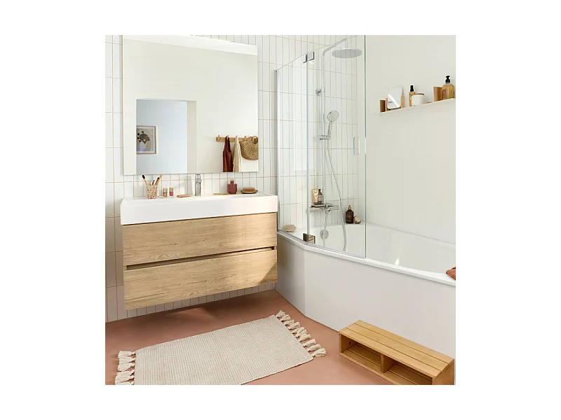 Baignoire bain douche 170 x 90 JACOB DELAFON Bastille vidage à gauche blanc mat