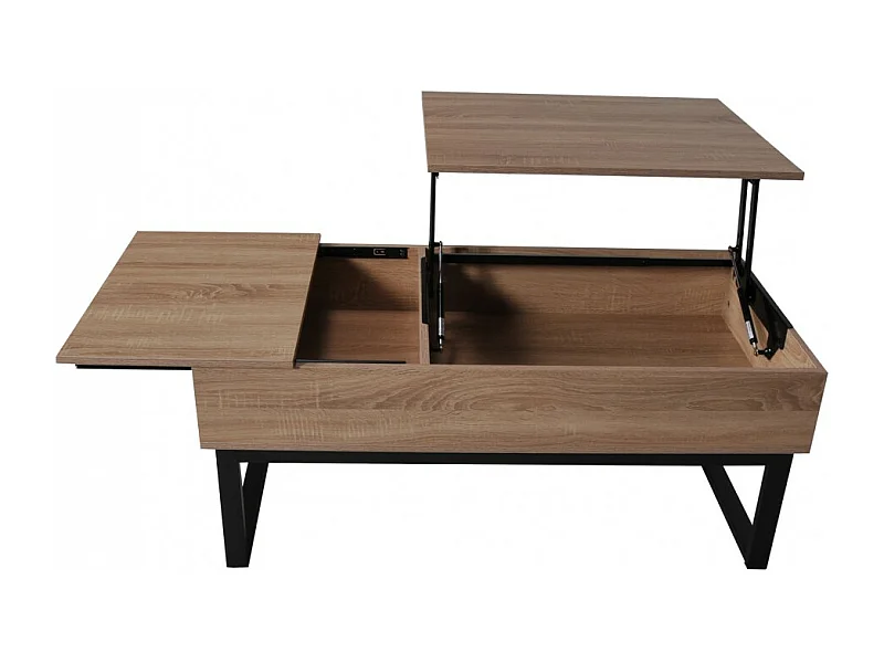 Table relevable 110x55cm Chene Table salon bureau FLAU