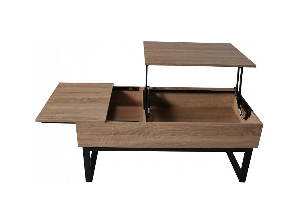 Table relevable 110x55cm Chene Table salon bureau FLAU