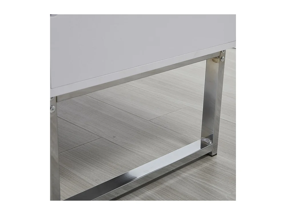 Table relevable 110x55cm Blanc Table salon bureau FLAU