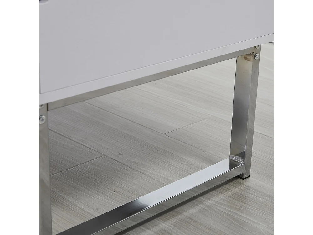 Table relevable 110x55cm Blanc Table salon bureau FLAU