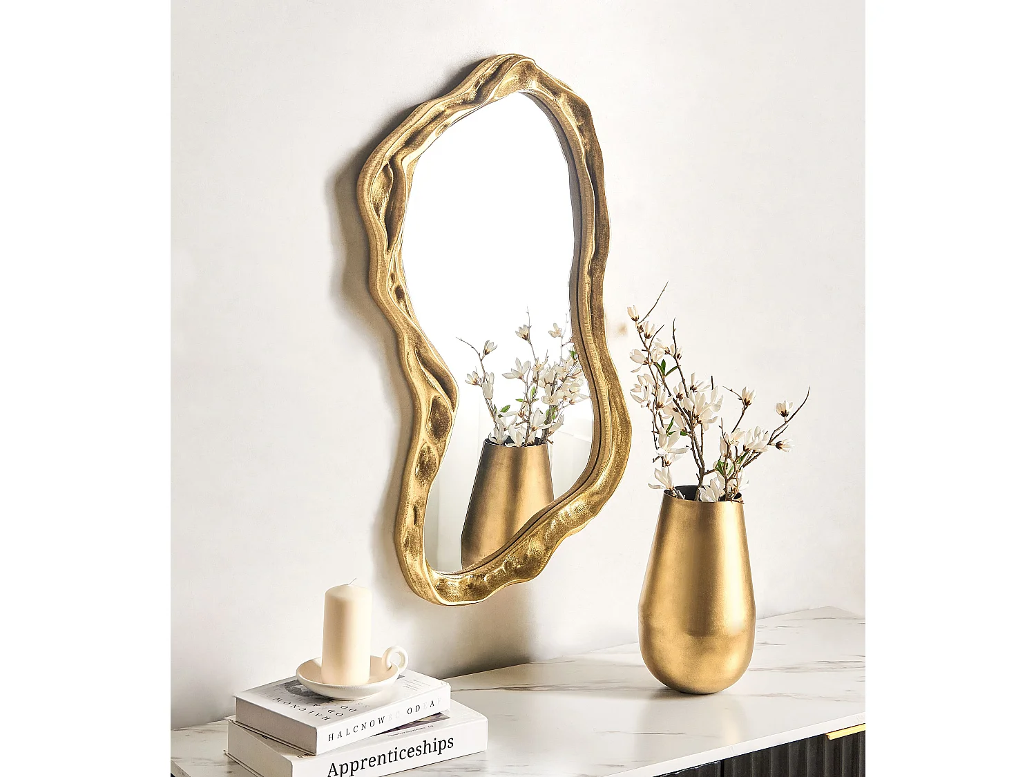 Miroir SERY 38 cm 75 cm Doré