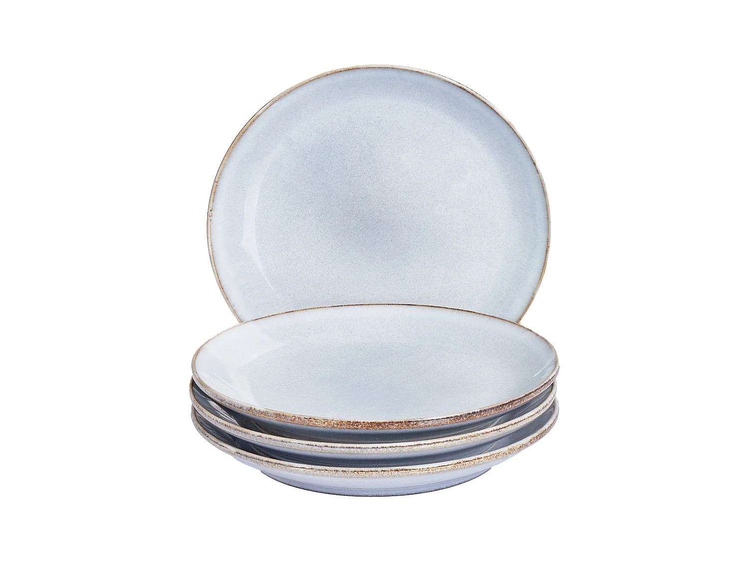 Dessertteller 4er Set JUNIPER Steinzeug Hellblau