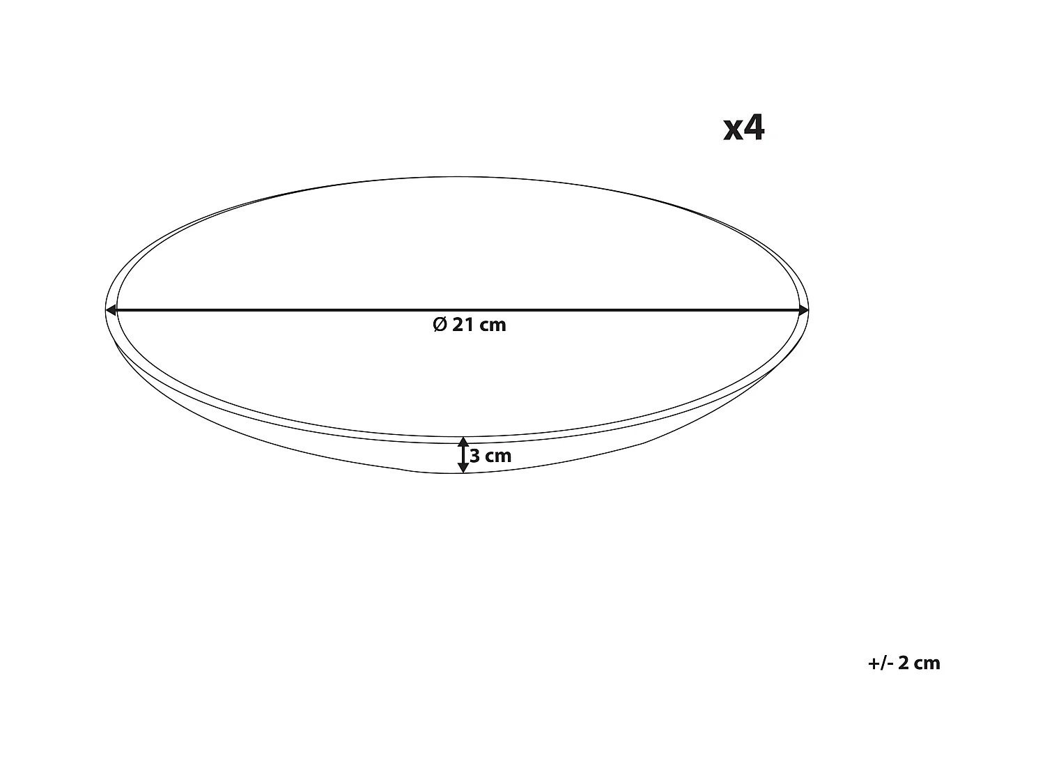 Dessertteller 4er Set JUNIPER Steinzeug Hellblau