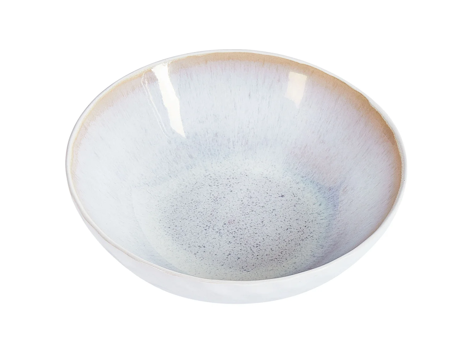 Set de 4 assiettes creuses SESAME Grès Gris clair