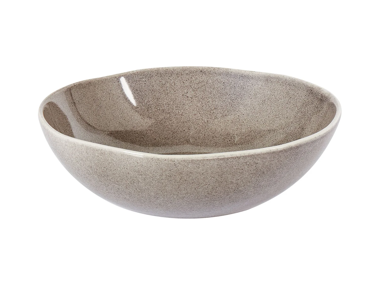 Set de 4 assiettes creuses COSTMARY Grès Gris