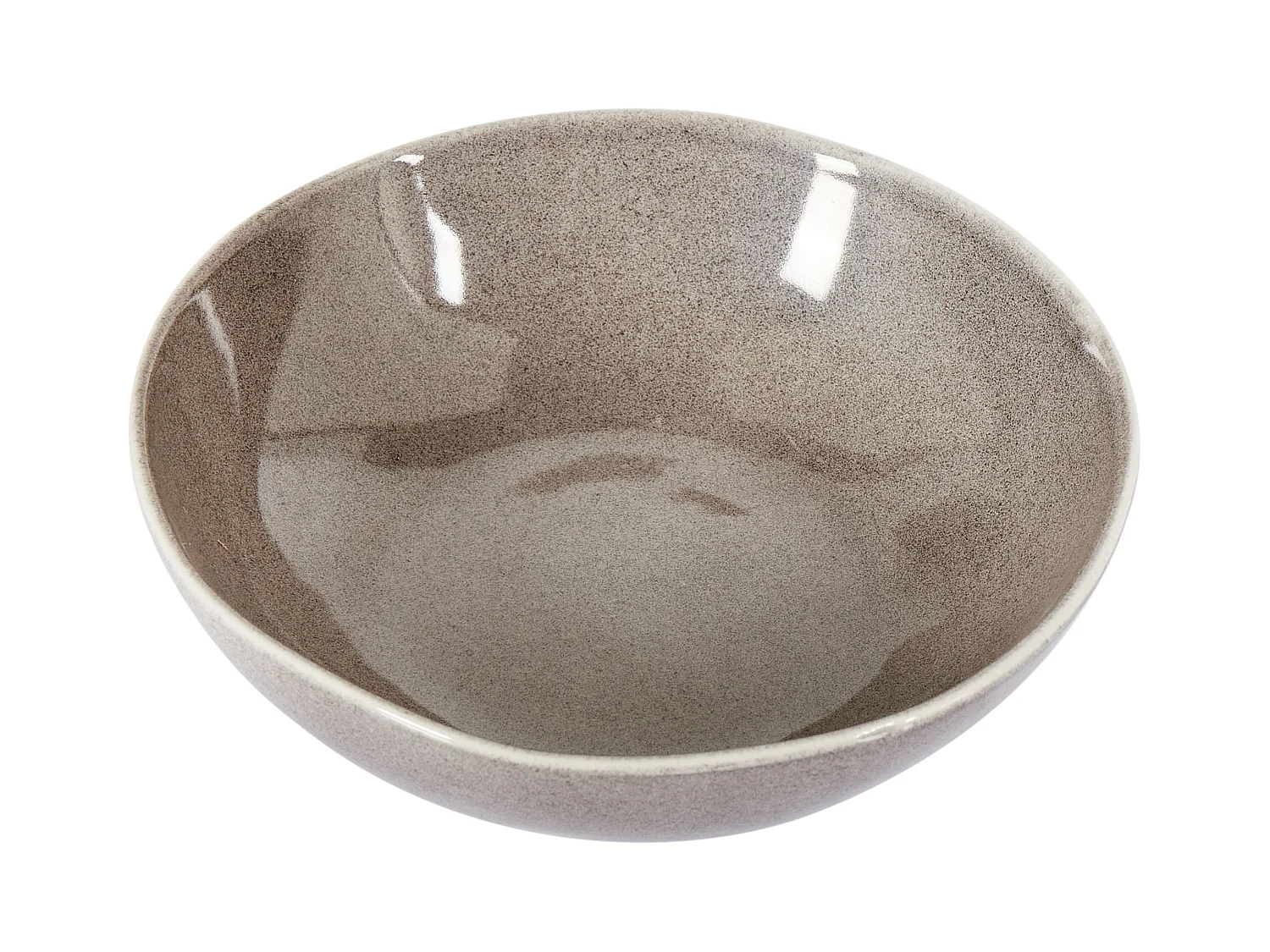 Set de 4 assiettes creuses COSTMARY Grès Gris