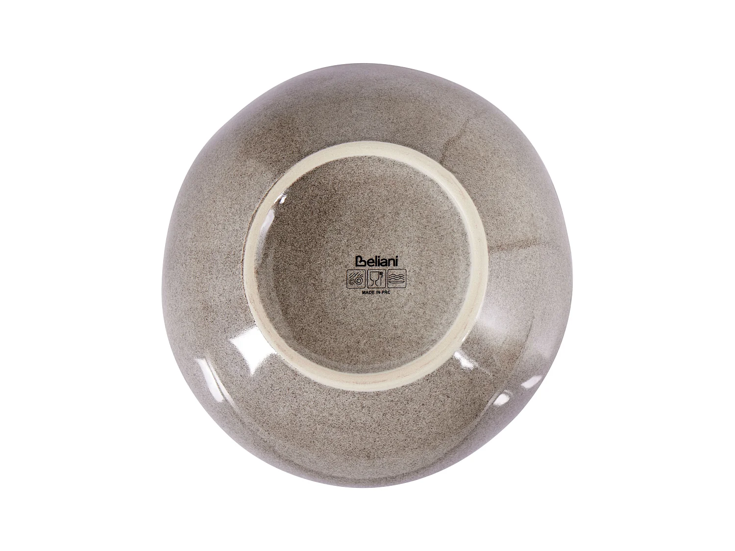 Set de 4 assiettes creuses COSTMARY Grès Gris