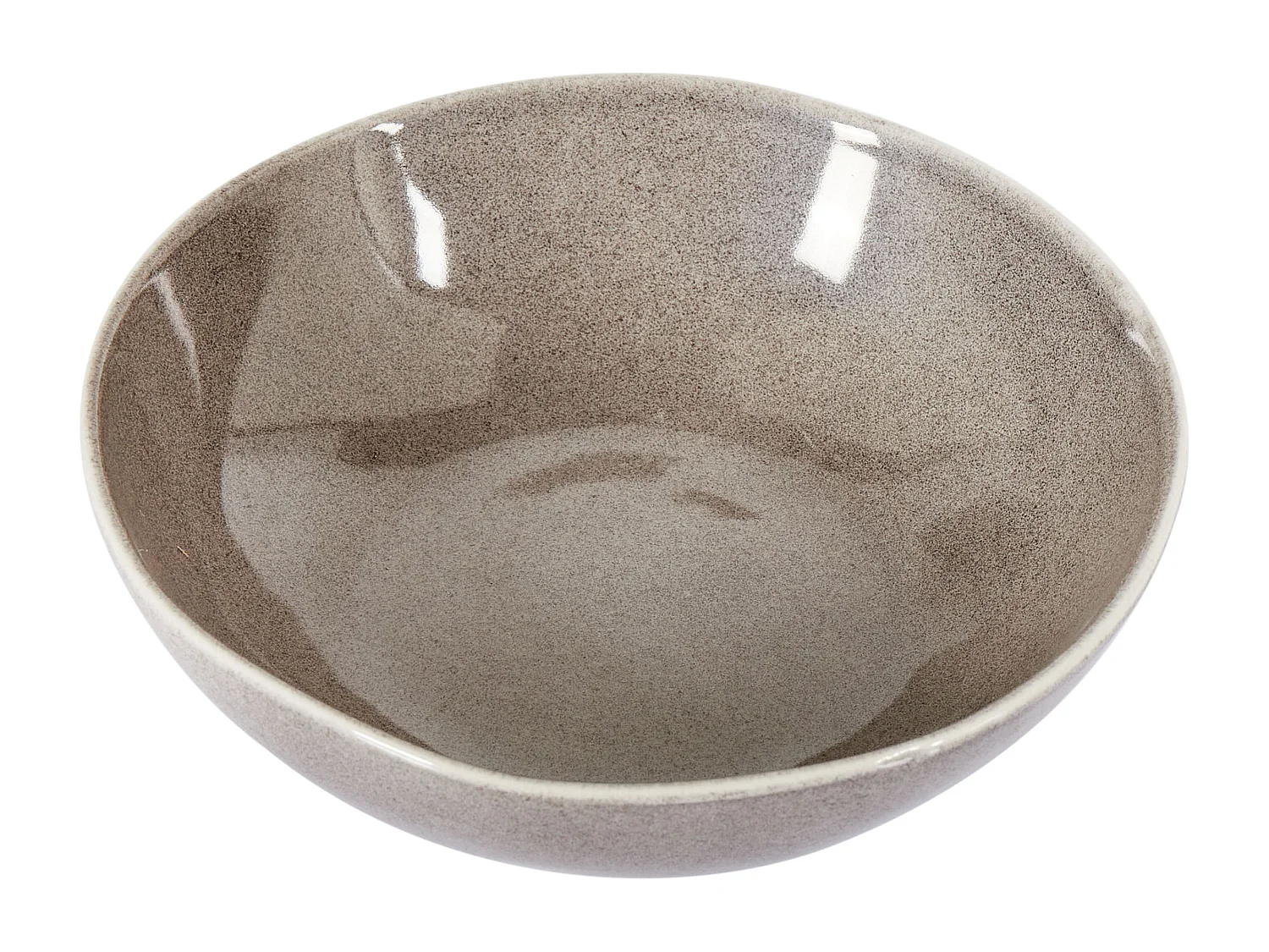 Set de 4 assiettes creuses COSTMARY Grès Gris