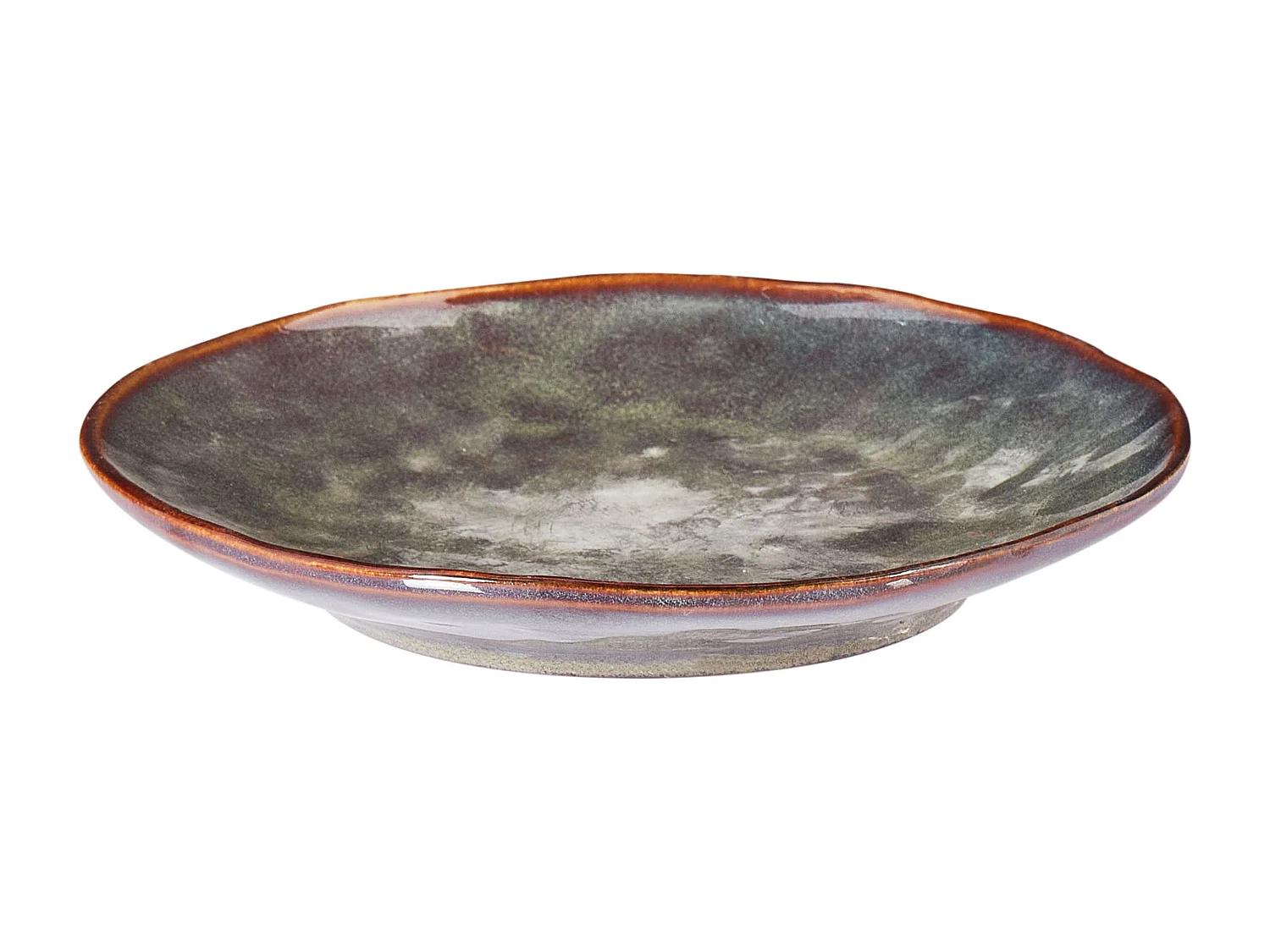 Set di 4 piatti da antipasto THYME Gres porcellanato Verde scuro