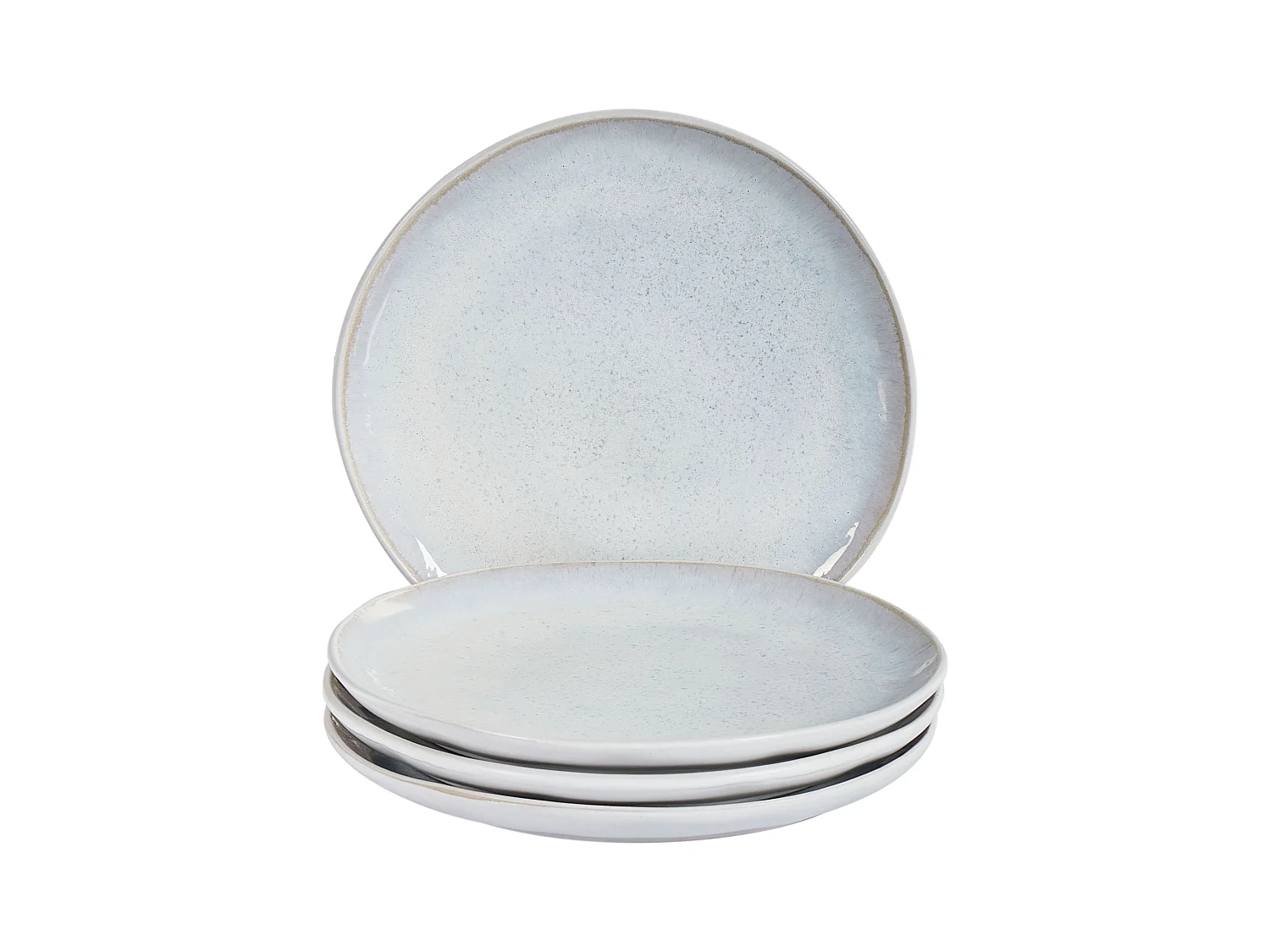 Set de 4 assiettes à dessert SESAME Grès Gris clair