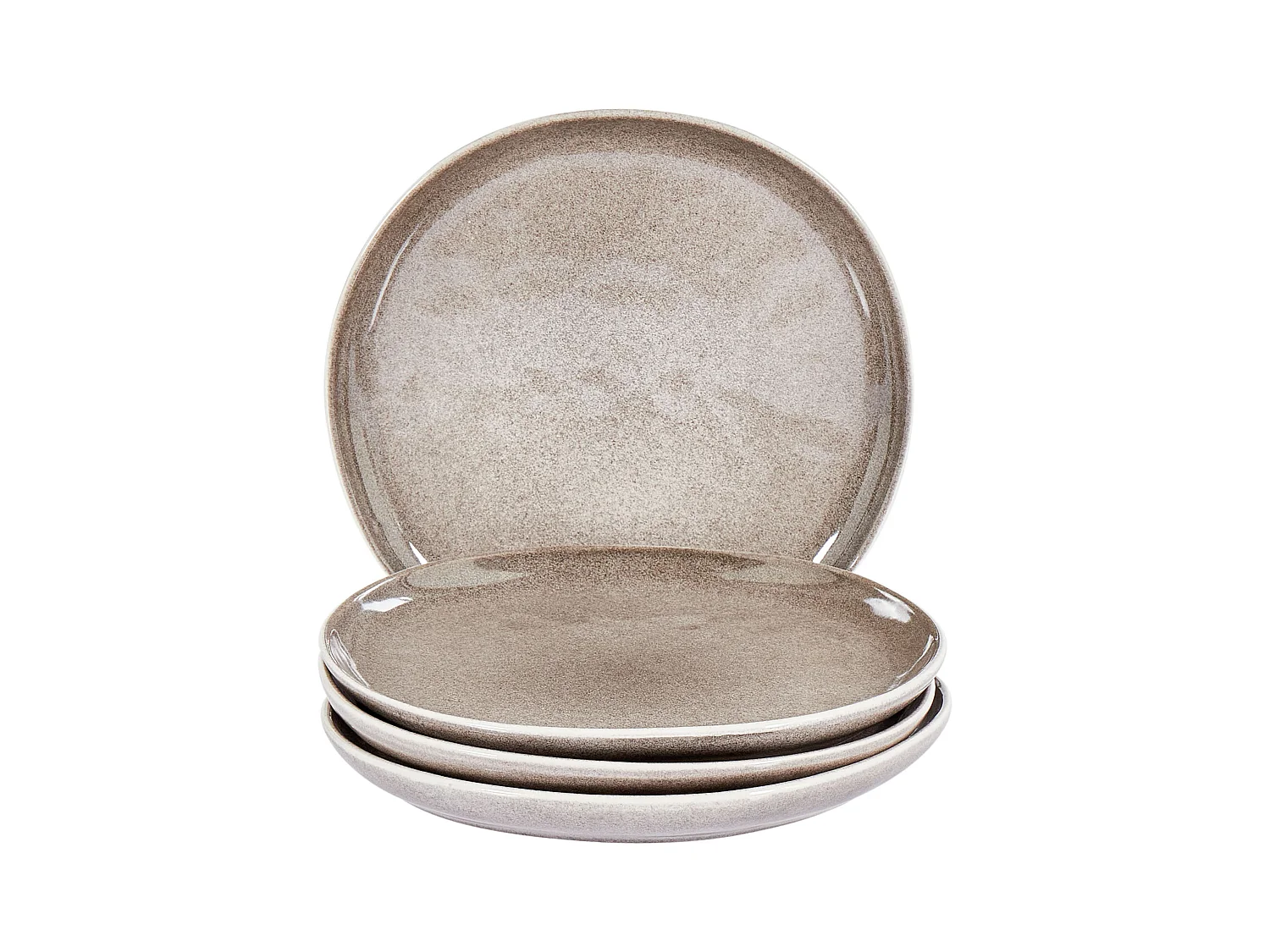 Set de 4 assiettes à dessert COSTMARY Grès Gris