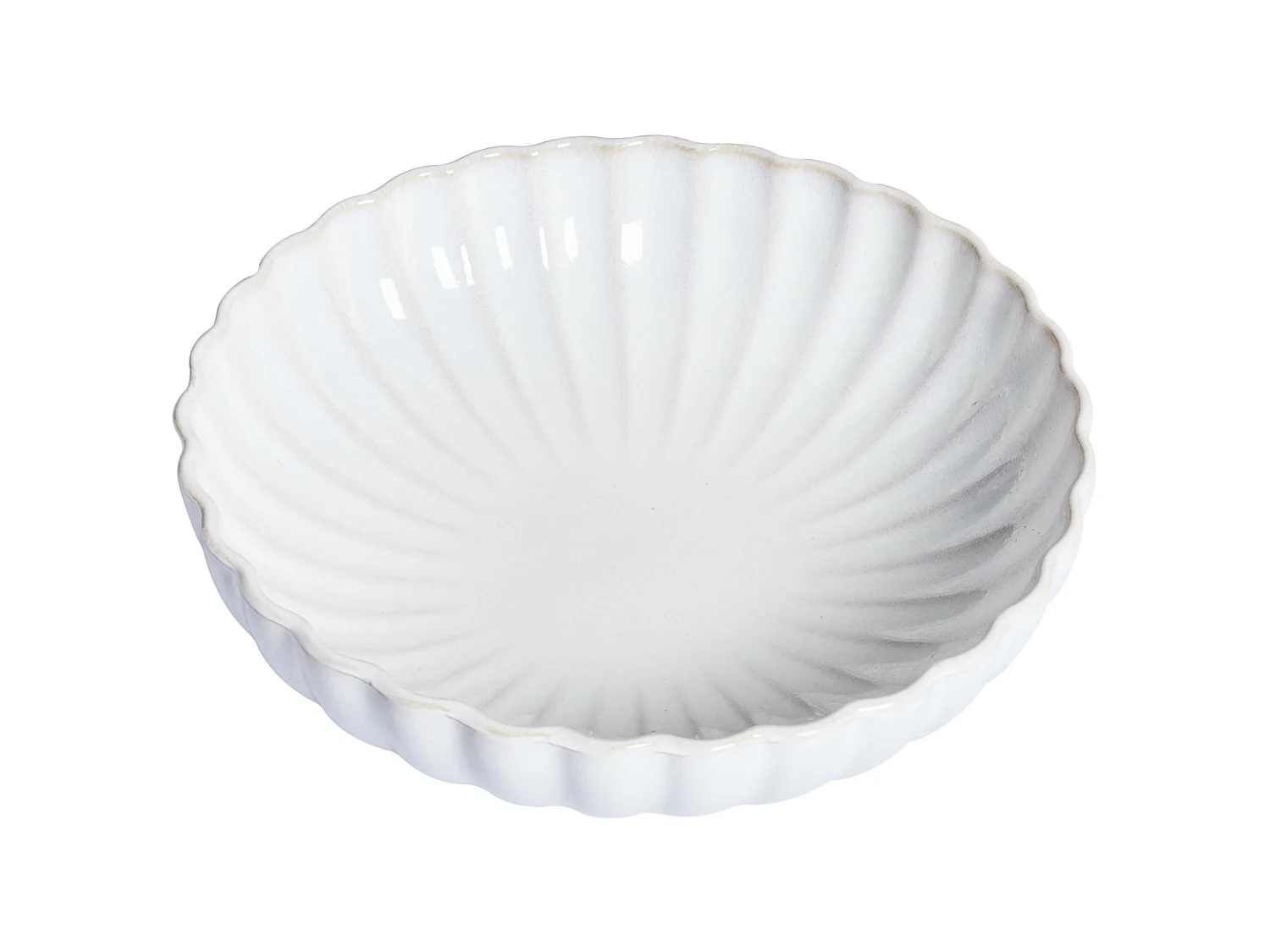 Set di 4 Piatti fondi NETTLE Gres porcellanato Bianco sporco