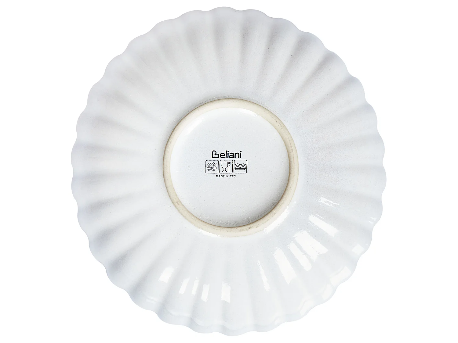 Set di 4 Piatti fondi NETTLE Gres porcellanato Bianco sporco