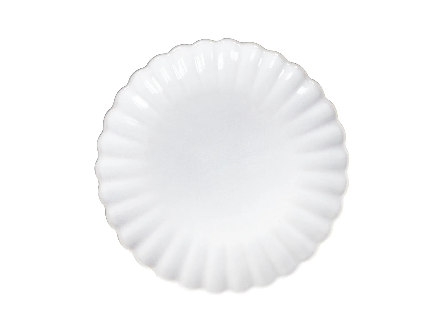 Set de 4 assiettes à dessert NETTLE Grès Blanc