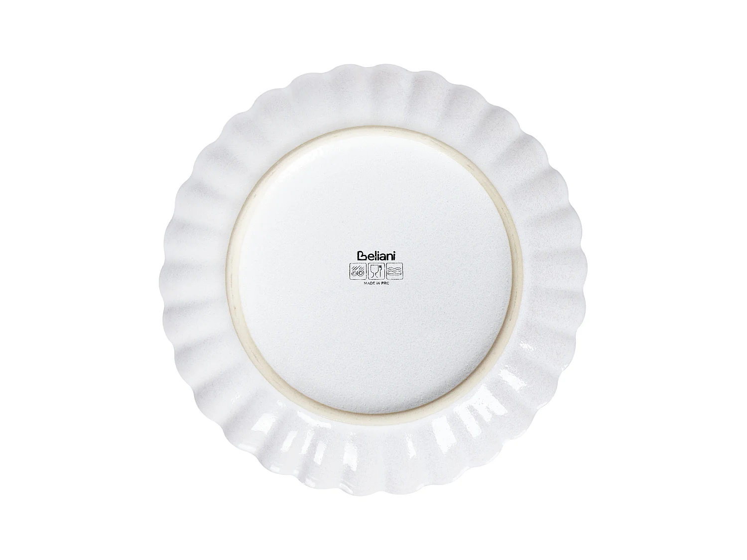 Set de 4 assiettes à dessert NETTLE Grès Blanc