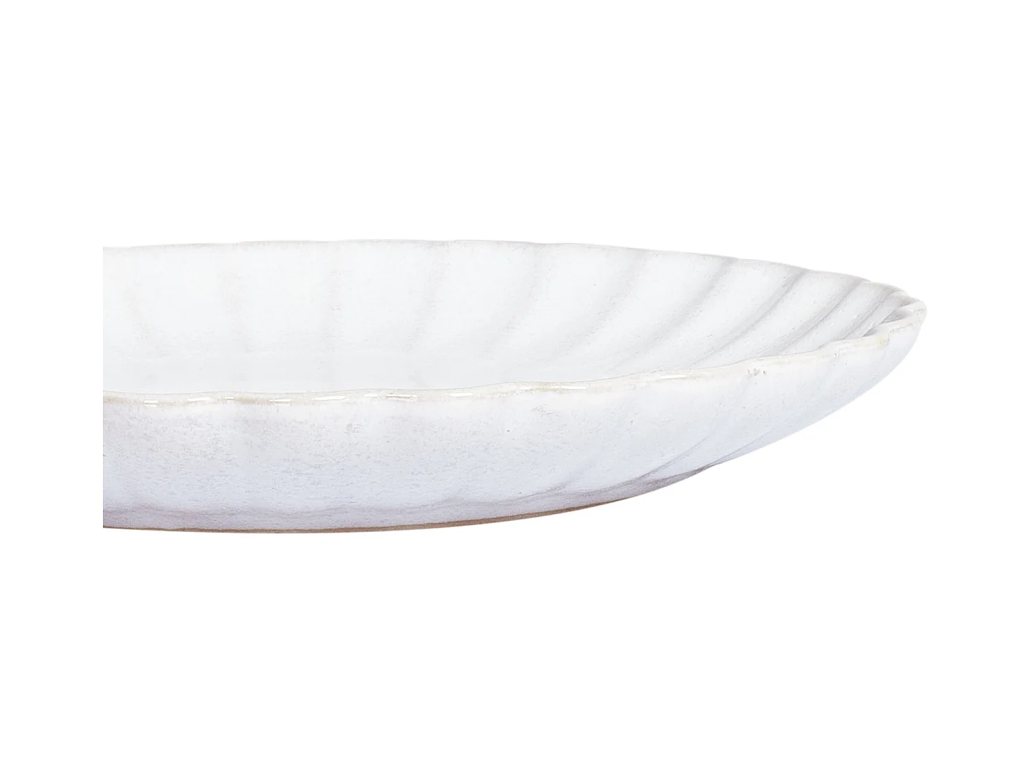 Set de 4 assiettes à dessert NETTLE Grès Blanc