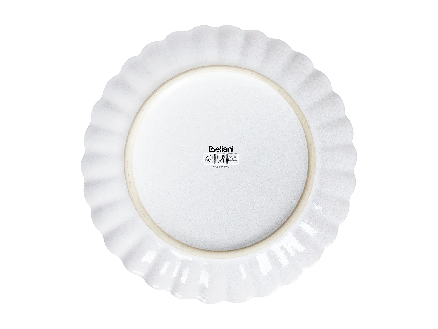 Set de 4 assiettes à dessert NETTLE Grès Blanc