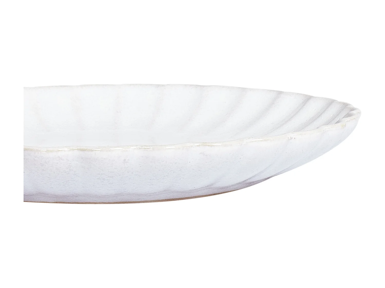 Set de 4 assiettes à dessert NETTLE Grès Blanc