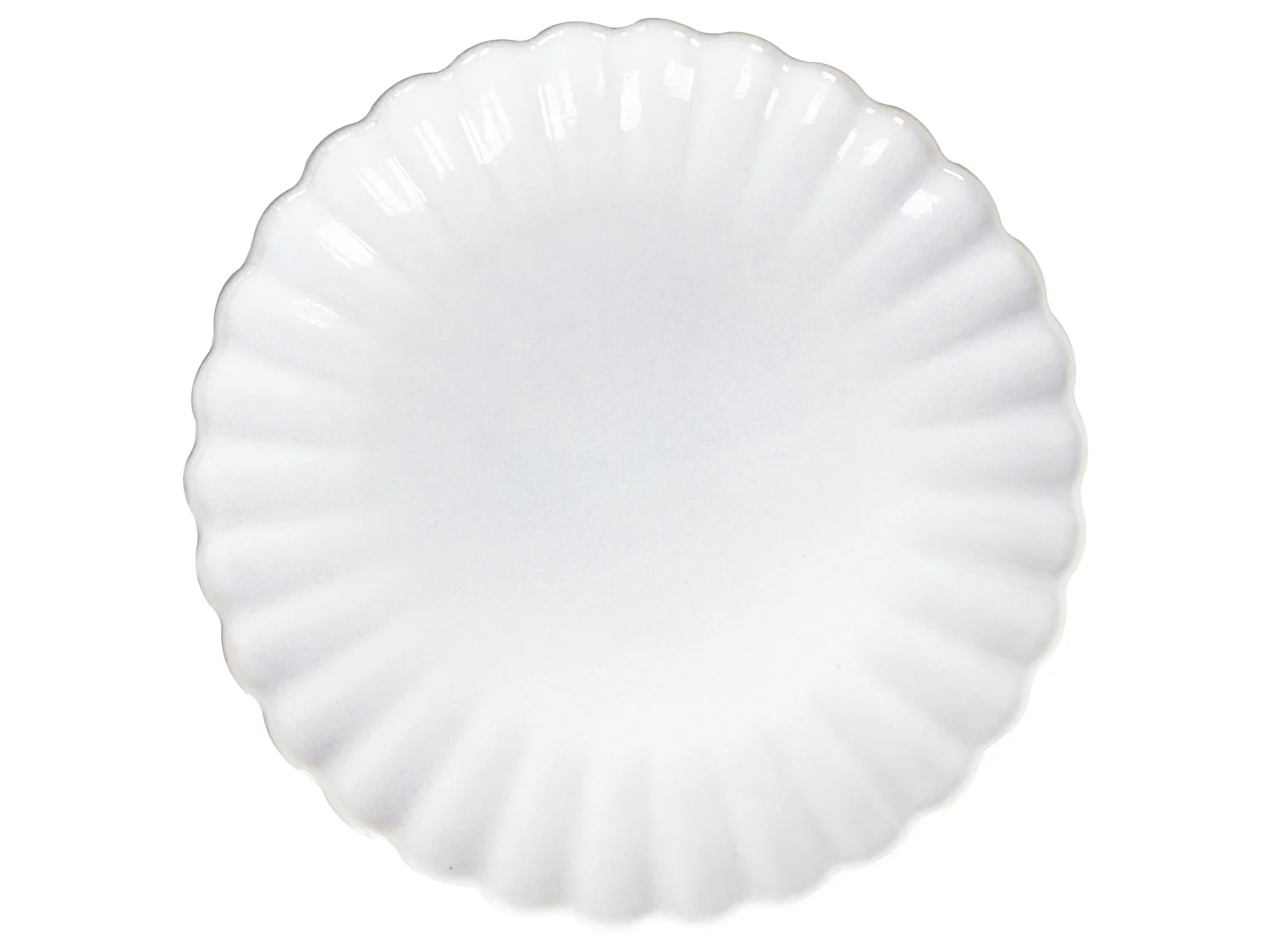 Set of 4 Side Plates NETTLE Stoneware White