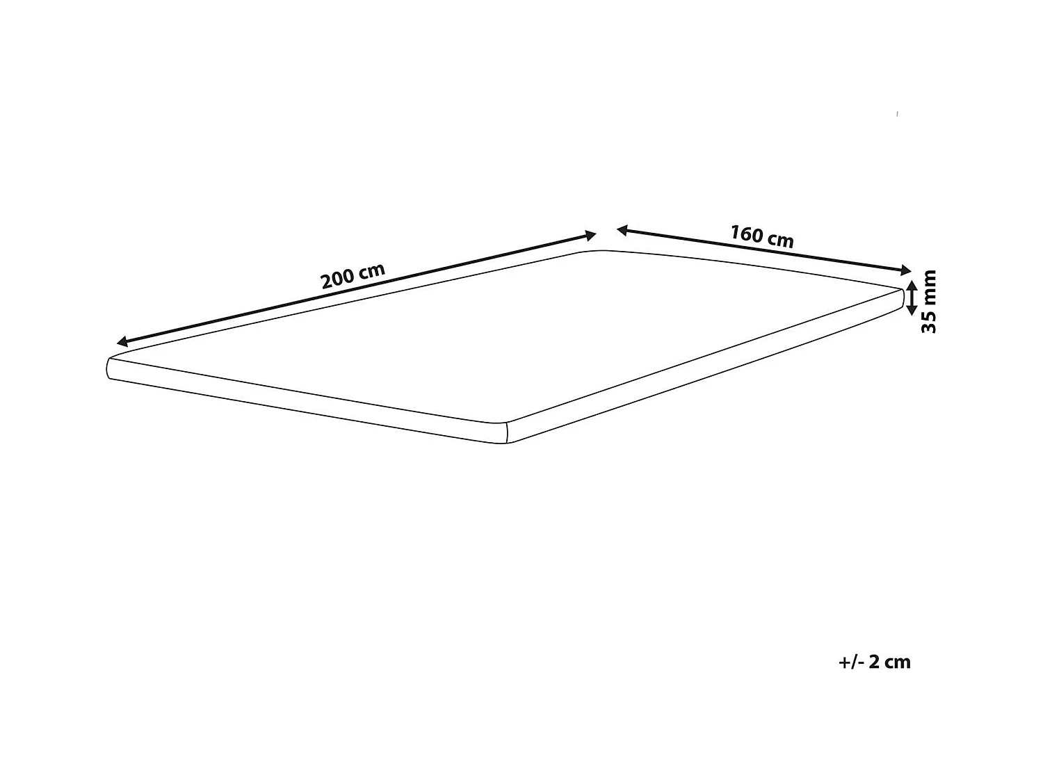 Materac nawierzchniowy RESTFUL 160 x 200 cm