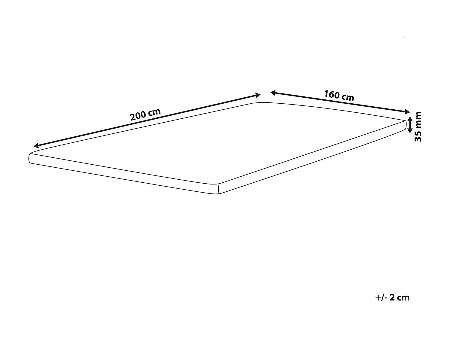 Topper per materasso RESTFUL 160 x 200 cm