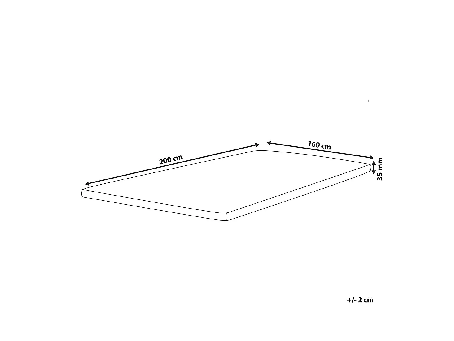 Surmatelas RESTFUL 160 x 200 cm