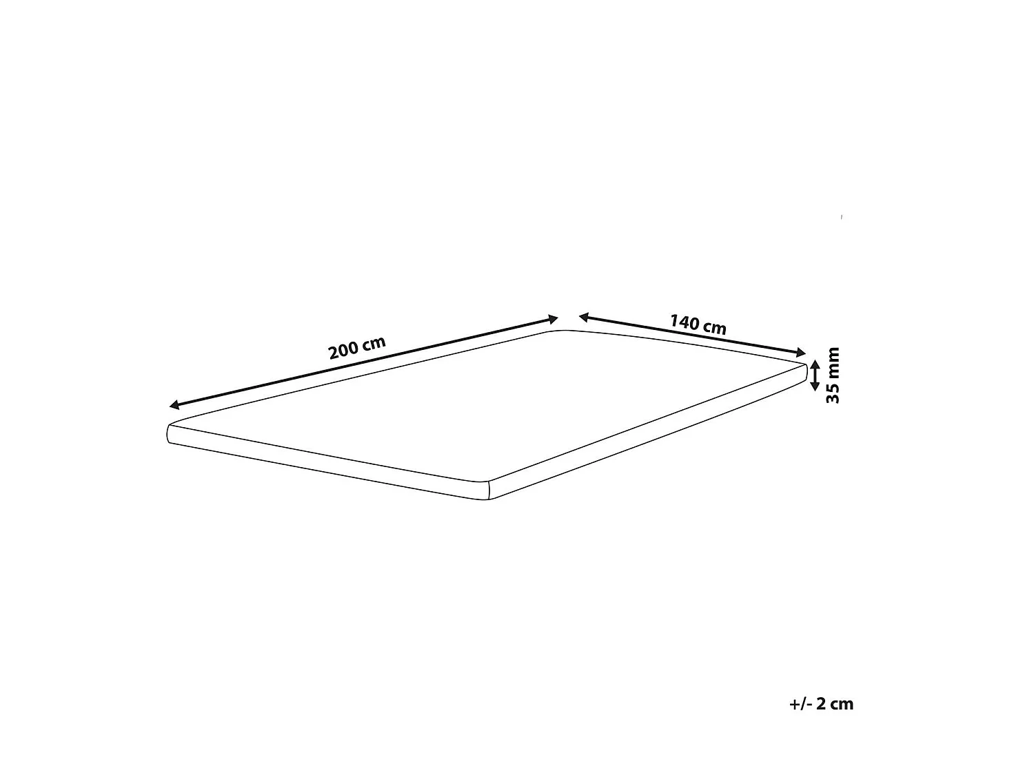 PU Foam Mattress Topper RESTFUL 140 x 200 cm (EU Double)