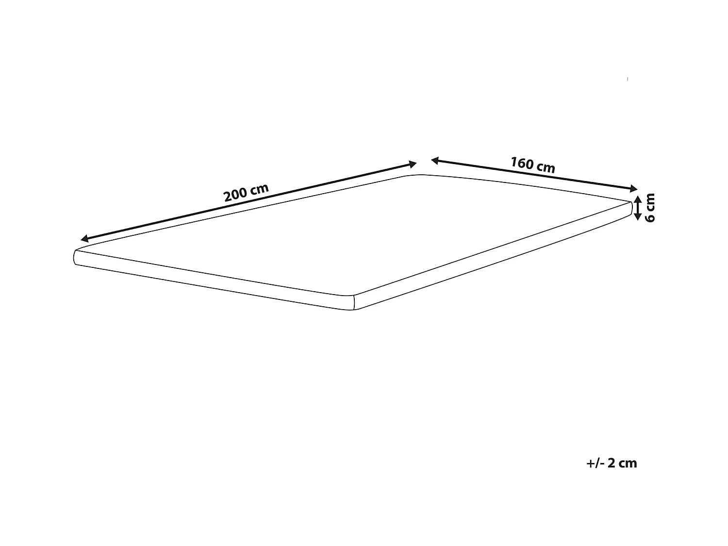 Surmatelas CALM 160 x 200 cm