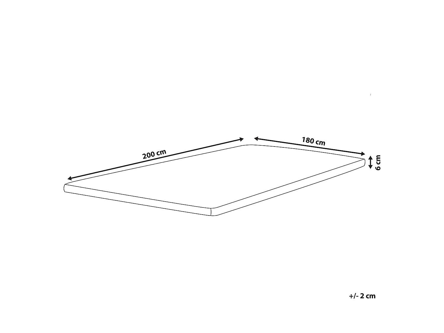 PU Foam Mattress Topper CALM 180 x 200 cm (Super King Size)