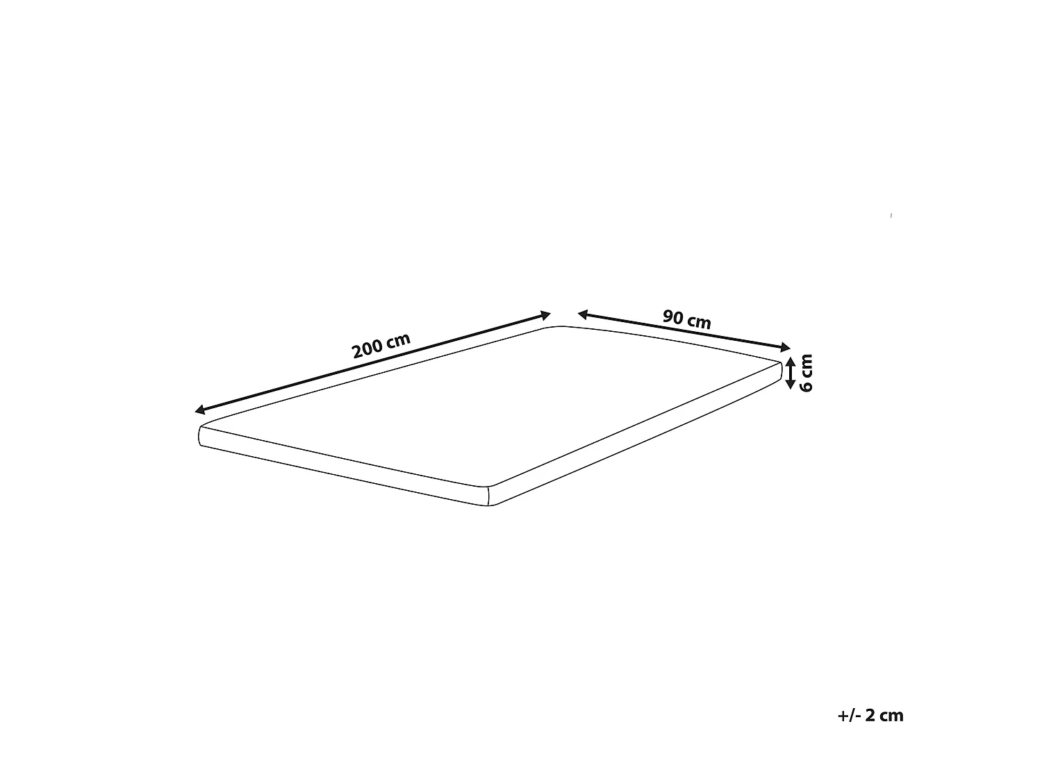 PU Foam Mattress Topper CALM 90 x 200 cm (EU Single)