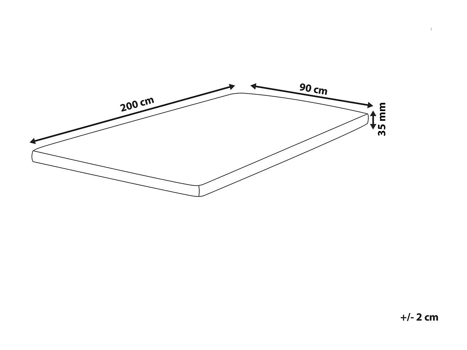 Surmatelas RESTFUL 90 x 200 cm
