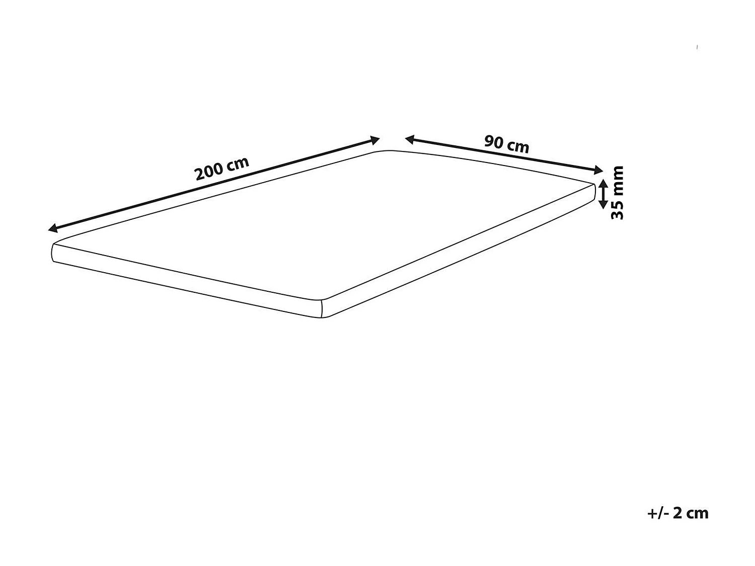 Matratzentopper RESTFUL 90 x 200 cm