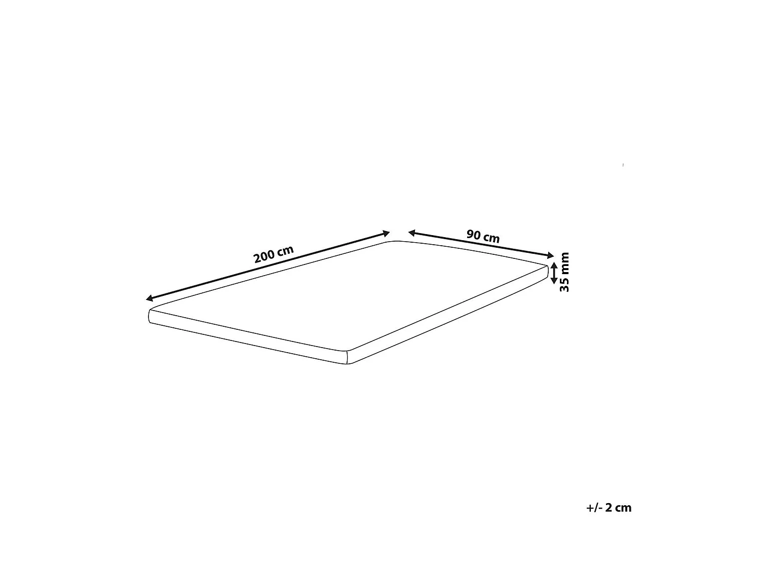 Topper per materasso RESTFUL 90 x 200 cm