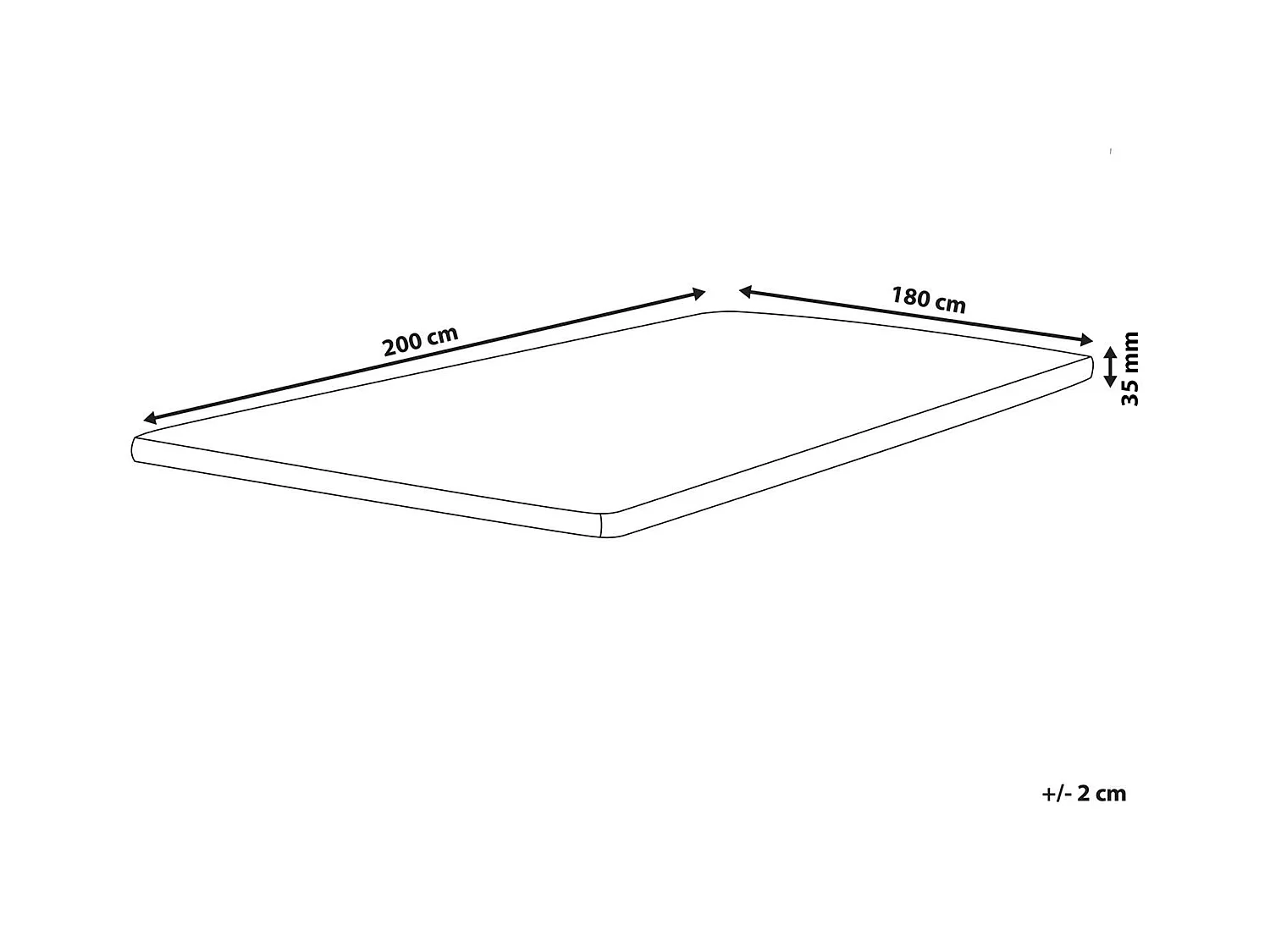 Materac nawierzchniowy RESTFUL 180 x 200 cm
