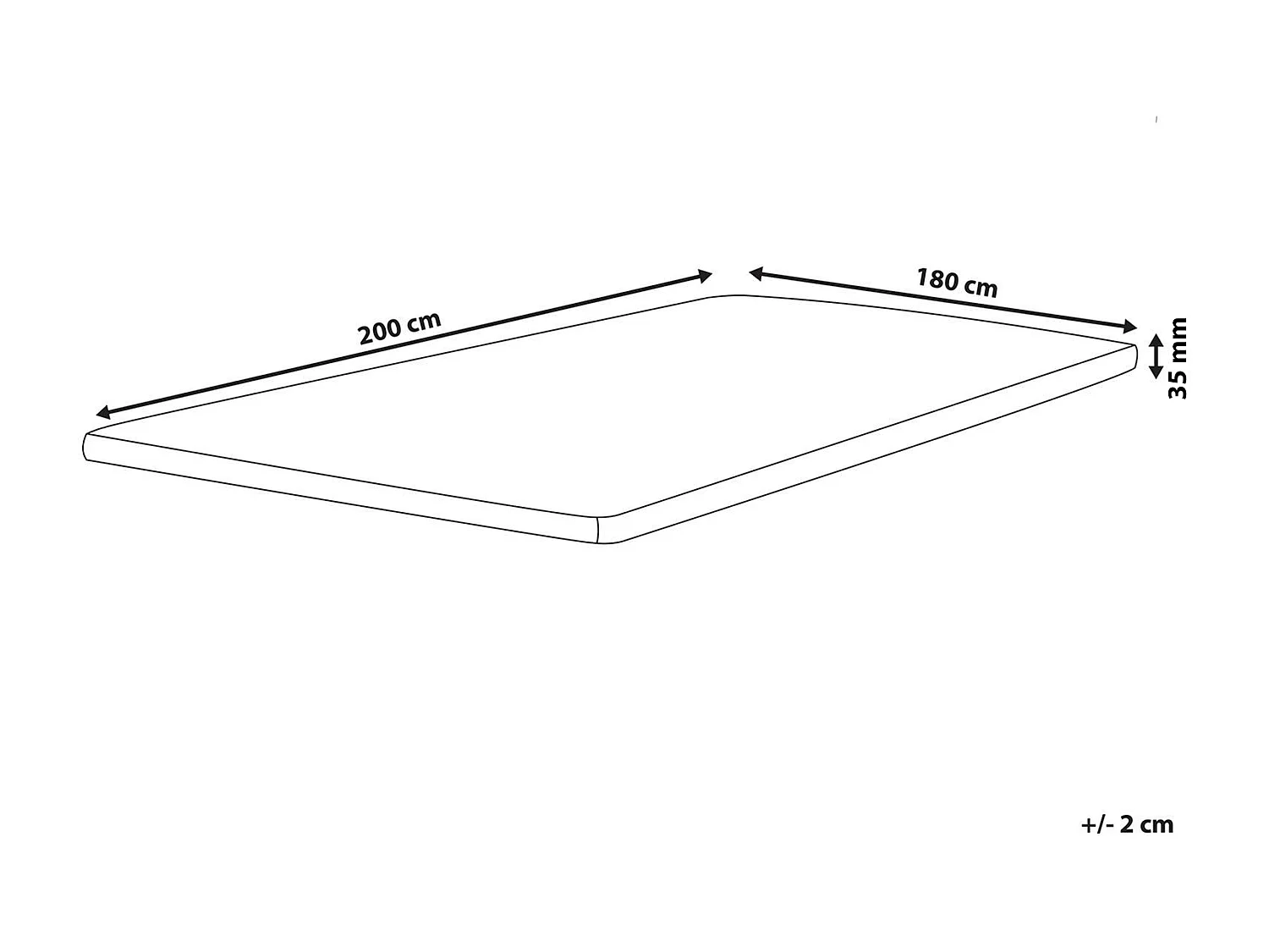 Materac nawierzchniowy RESTFUL 180 x 200 cm