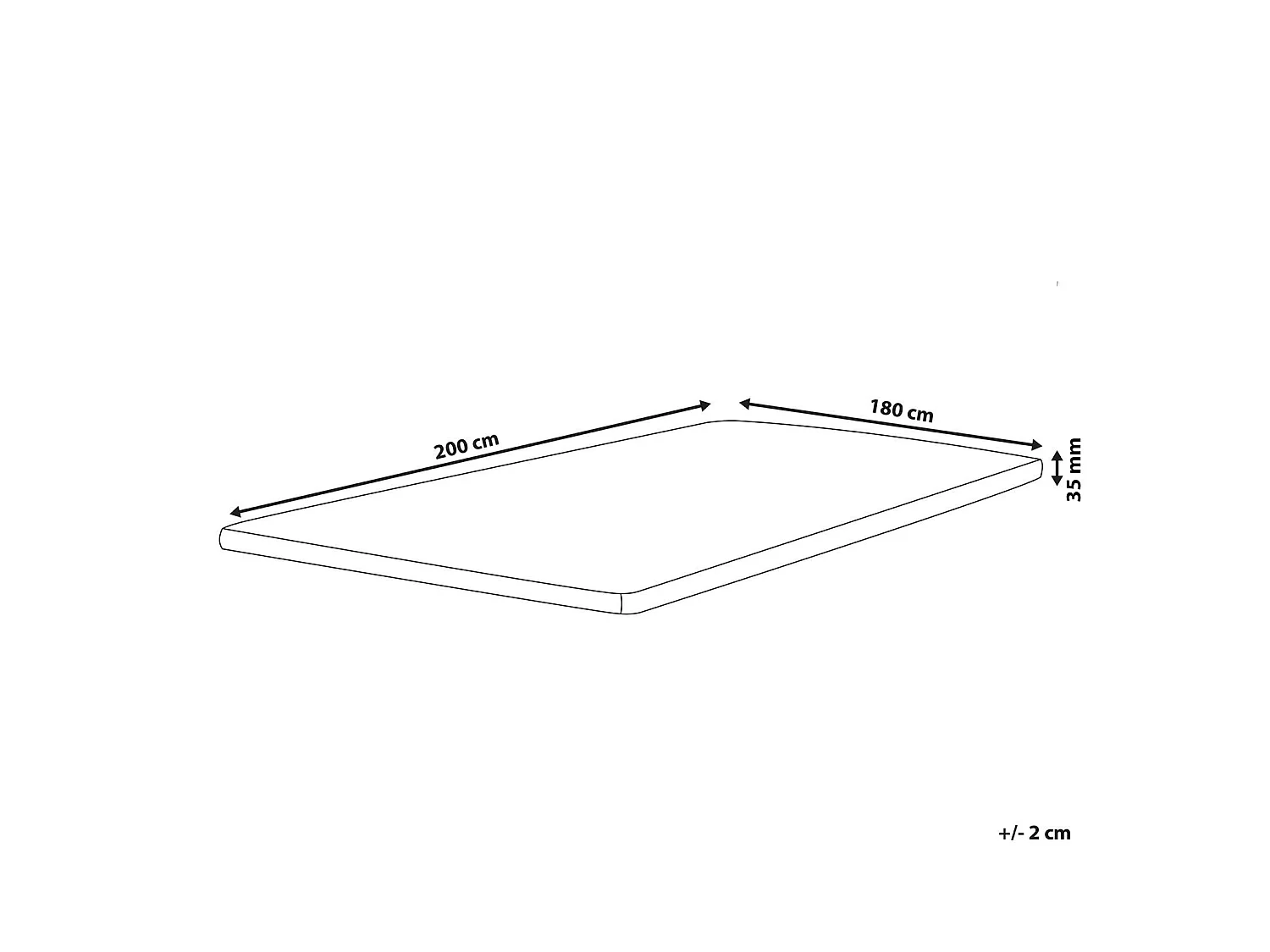 PU Foam Mattress Topper RESTFUL 180 x 200 cm (Super King Size)