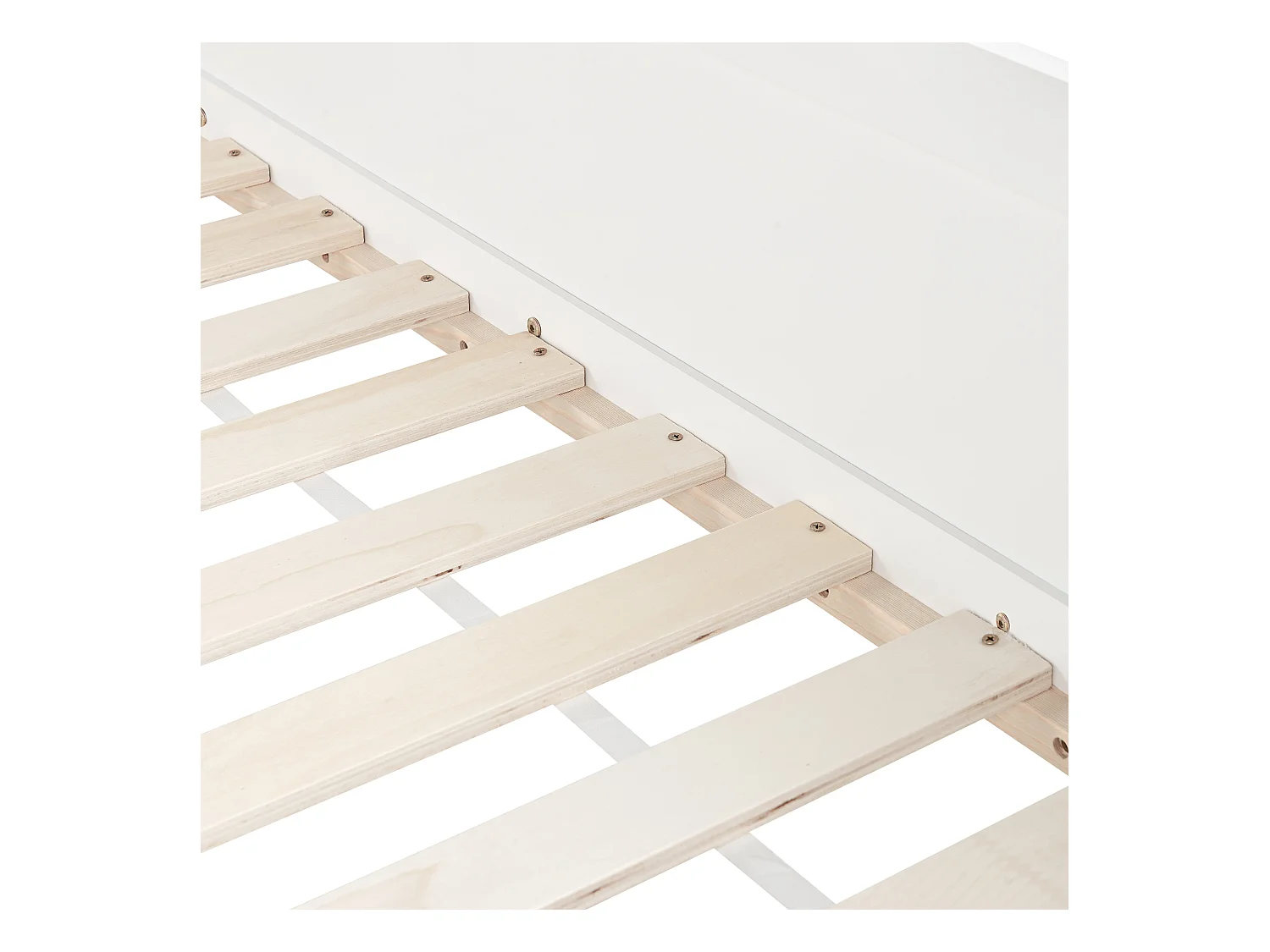 Lit à mit-hauteur Maison Bois de pin DIENNE 90 x 200 cm Blanc